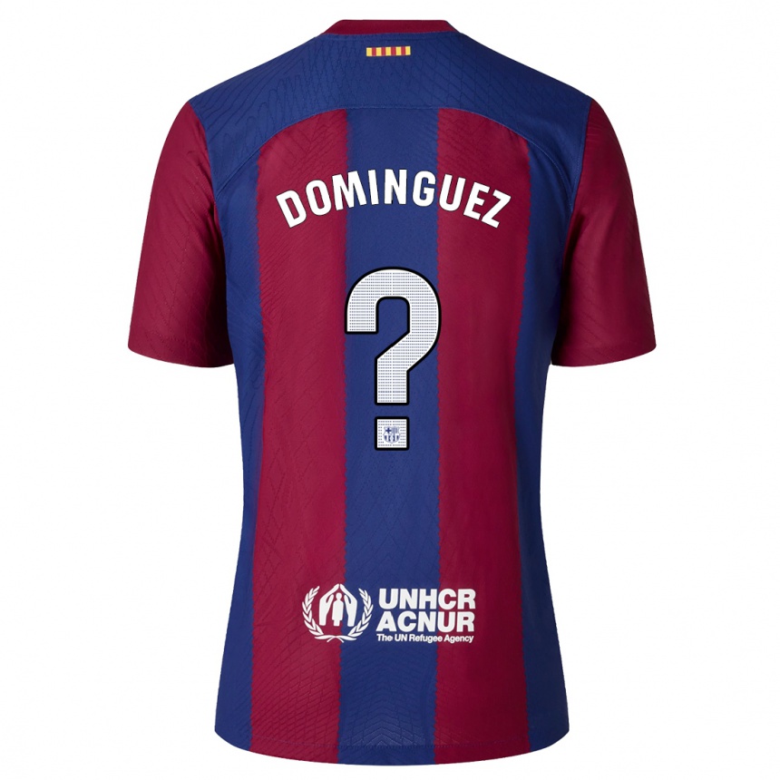 Niño Fútbol Camiseta Sergi Dominguez #0 Rojo Azul 1ª Equipación 2023/24