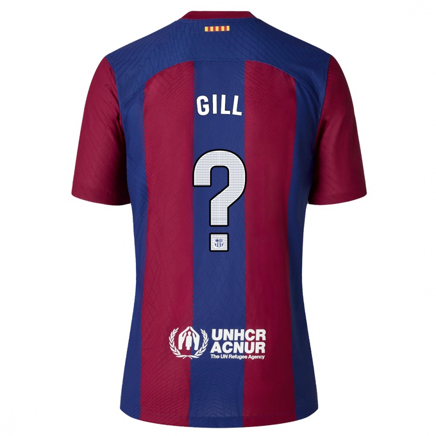 Niño Fútbol Camiseta Adrian Gill #0 Rojo Azul 1ª Equipación 2023/24