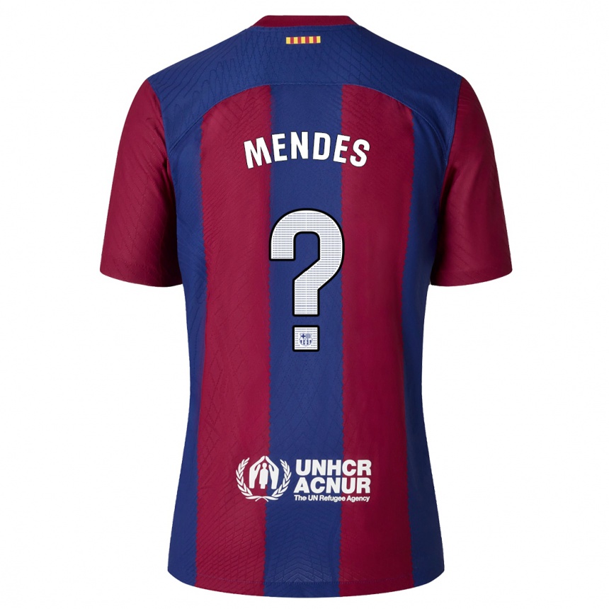 Niño Fútbol Camiseta João Mendes #0 Rojo Azul 1ª Equipación 2023/24