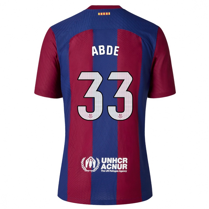 Niño Fútbol Camiseta Ez Abde #33 Rojo Azul 1ª Equipación 2023/24