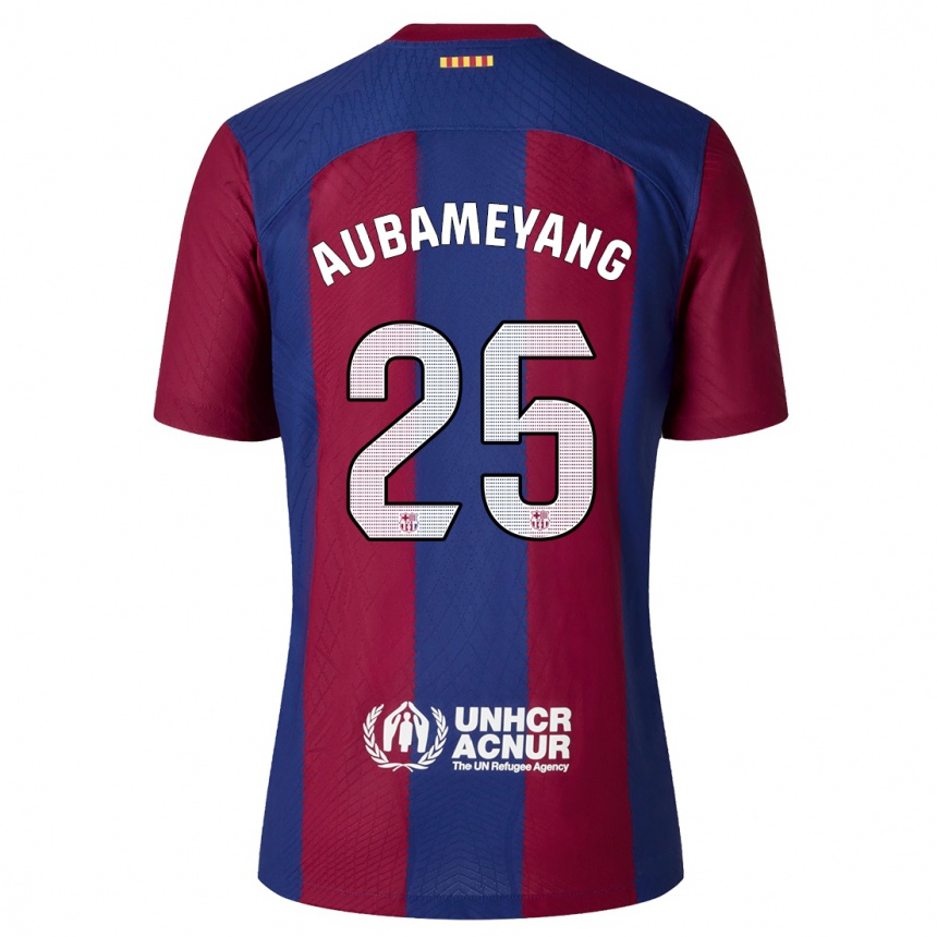 Niño Fútbol Camiseta Pierre Emerick Aubameyang #25 Rojo Azul 1ª Equipación 2023/24