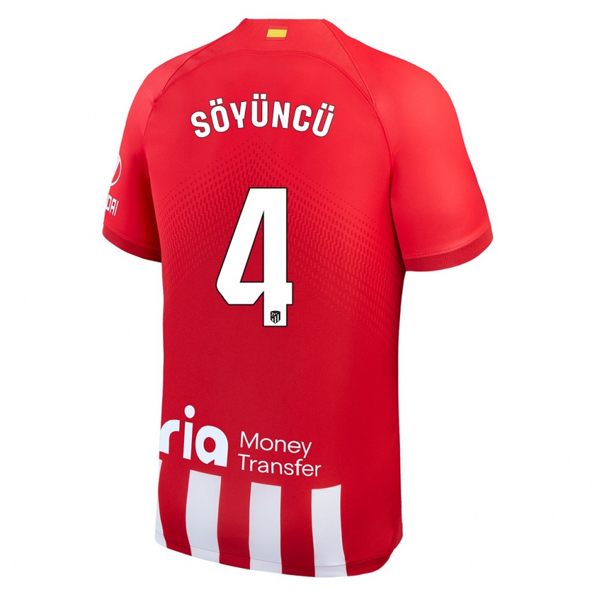 Niño Fútbol Camiseta Caglar Söyüncü #4 Rojo Blanco 1ª Equipación 2023/24