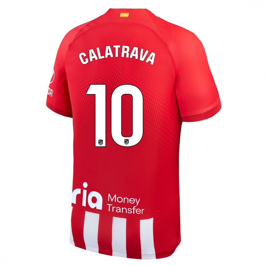 Niño Fútbol Camiseta Álex Calatrava #10 Rojo Blanco 1ª Equipación 2023/24