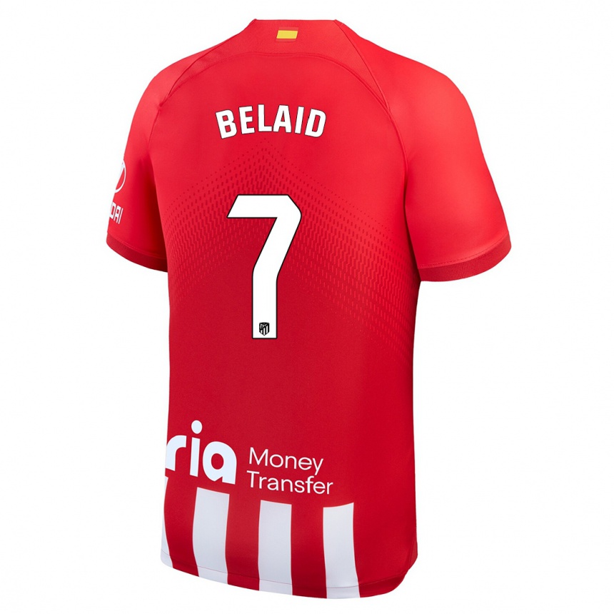 Niño Fútbol Camiseta Rayane Belaid #7 Rojo Blanco 1ª Equipación 2023/24