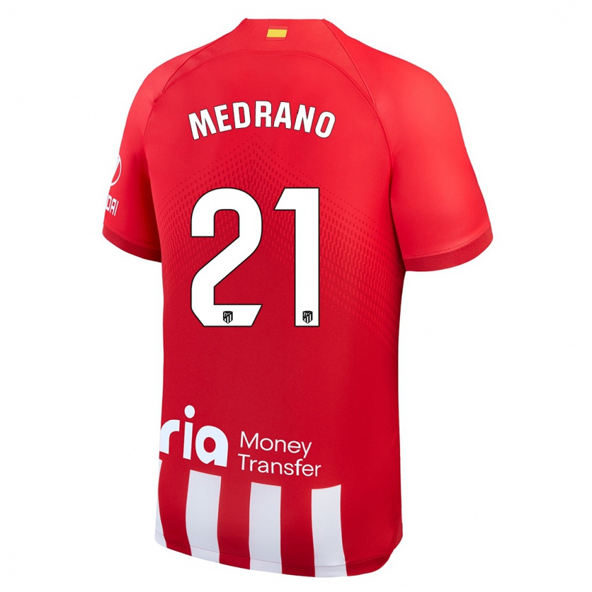 Niño Fútbol Camiseta Fernando Medrano #21 Rojo Blanco 1ª Equipación 2023/24