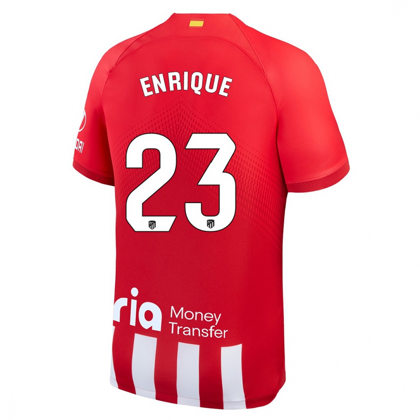 Niño Fútbol Camiseta Gustavo Enrique #23 Rojo Blanco 1ª Equipación 2023/24