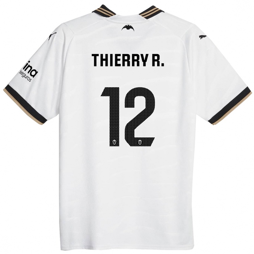 Niño Fútbol Camiseta Thierry Correia #12 Blanco 1ª Equipación 2023/24