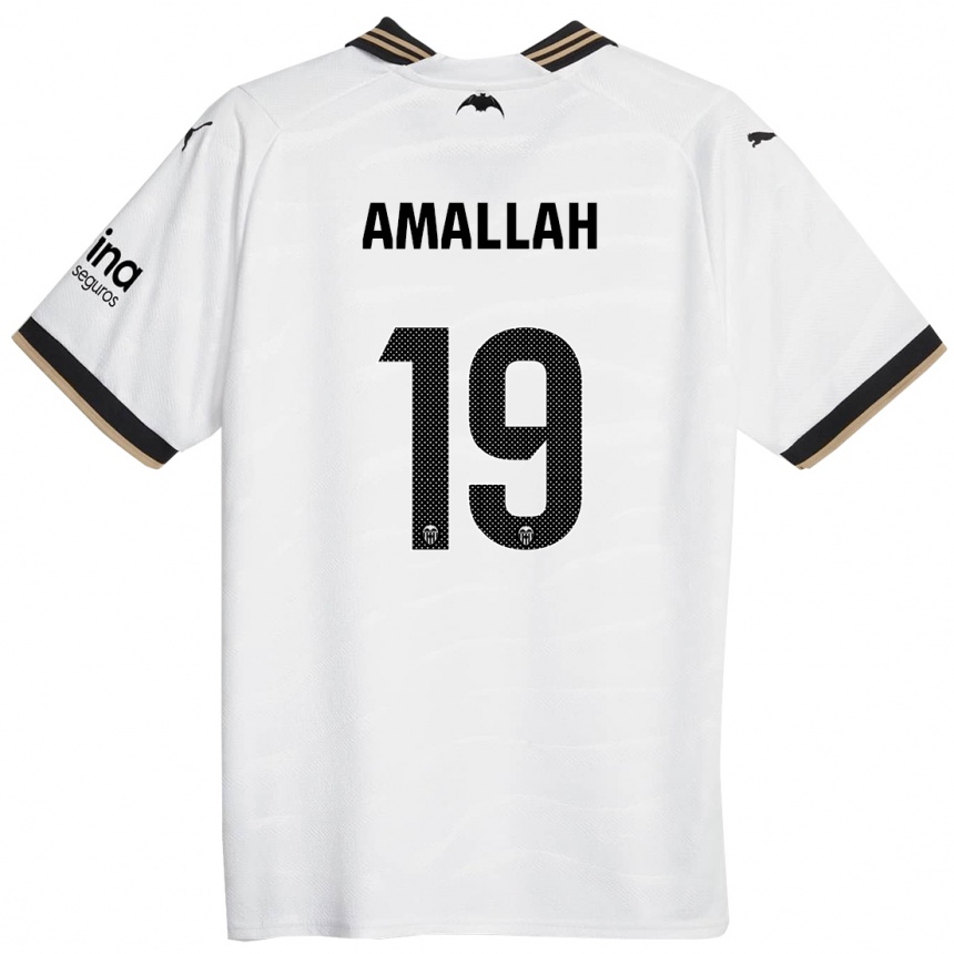 Niño Fútbol Camiseta Selim Amallah #19 Blanco 1ª Equipación 2023/24