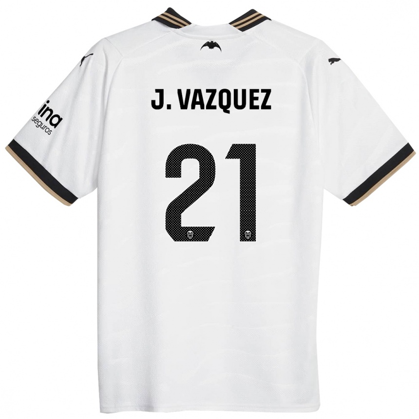 Niño Fútbol Camiseta Jesús Vázquez #21 Blanco 1ª Equipación 2023/24