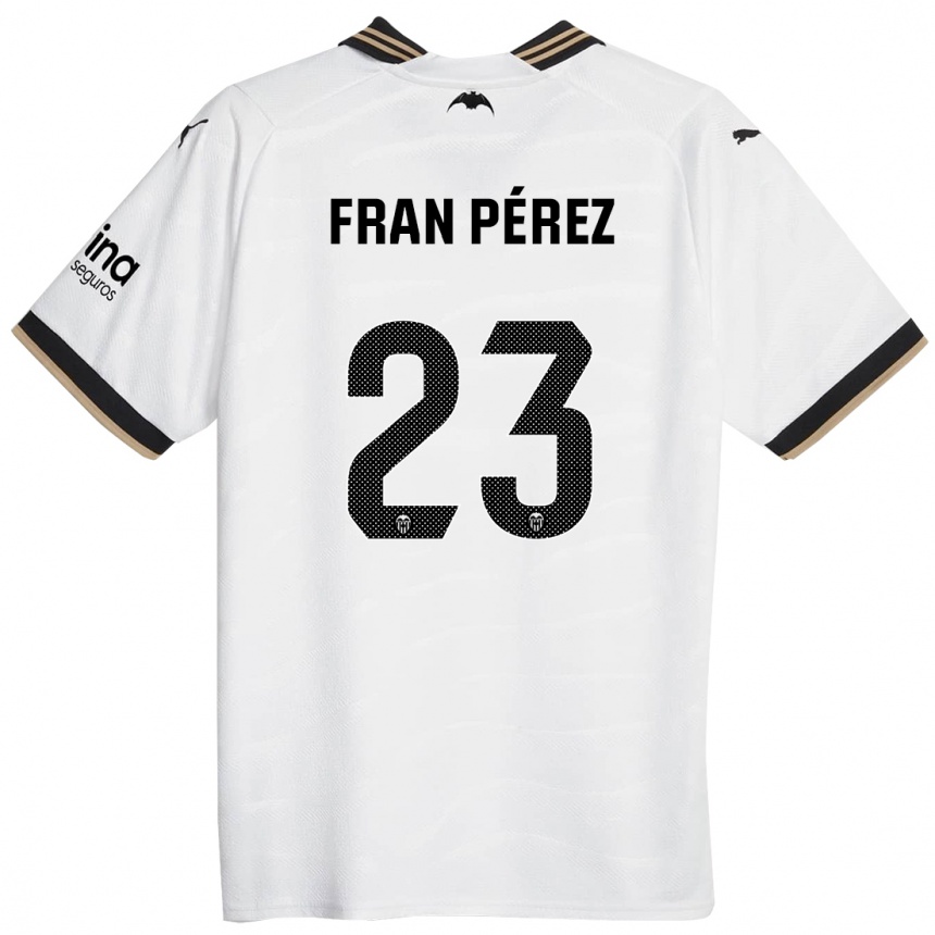 Niño Fútbol Camiseta Fran Pérez #23 Blanco 1ª Equipación 2023/24