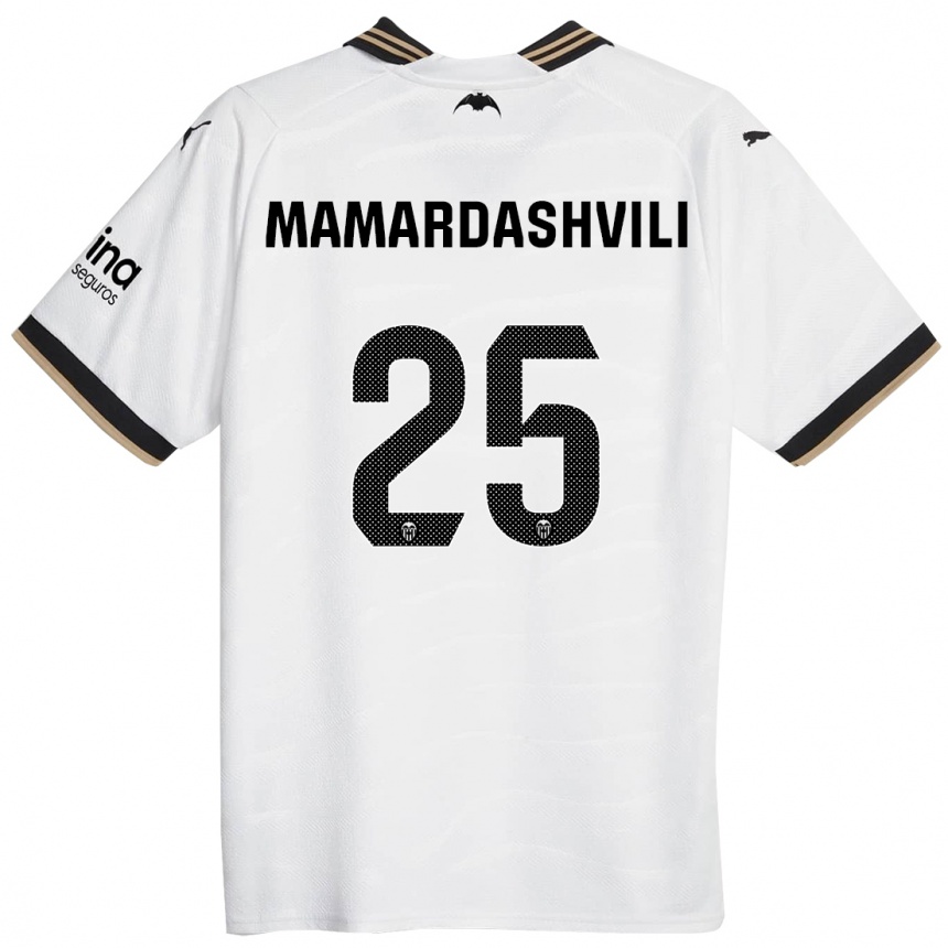 Niño Fútbol Camiseta Giorgi Mamardashvili #25 Blanco 1ª Equipación 2023/24