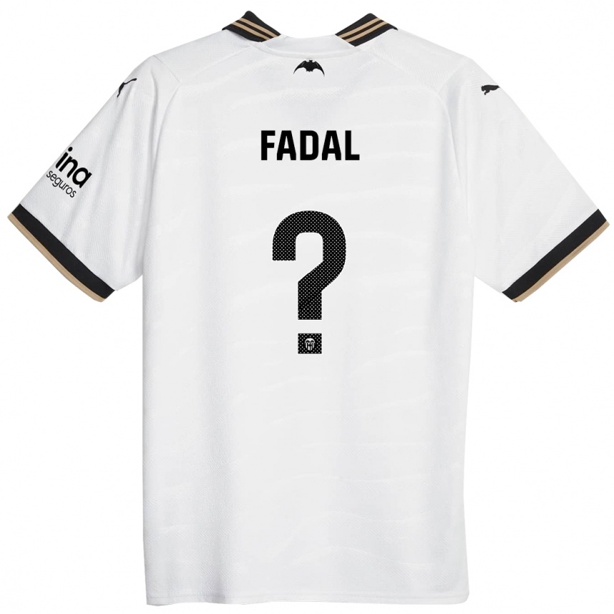 Niño Fútbol Camiseta Ali Fadal #0 Blanco 1ª Equipación 2023/24