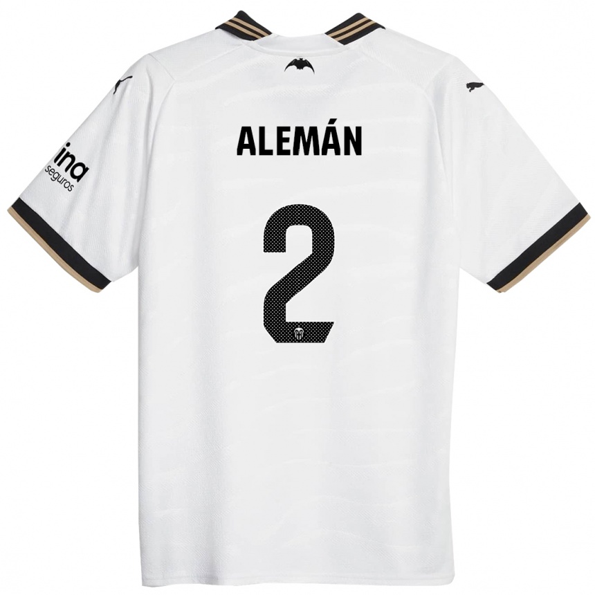 Niño Fútbol Camiseta Carlos Alemán #2 Blanco 1ª Equipación 2023/24