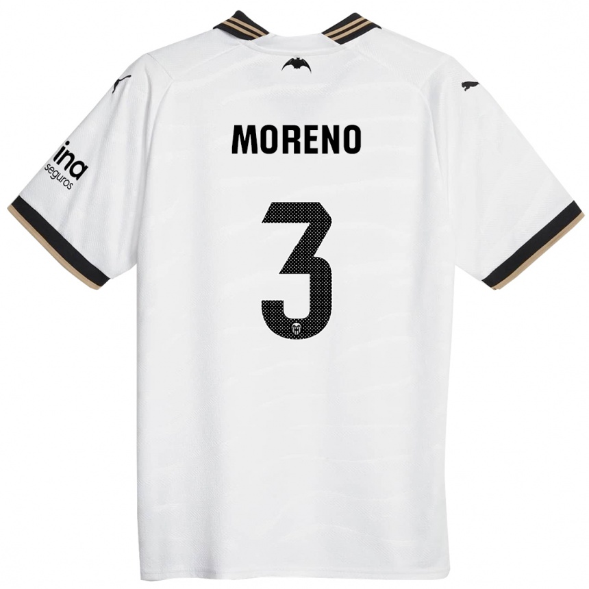 Niño Fútbol Camiseta Diego Moreno #3 Blanco 1ª Equipación 2023/24