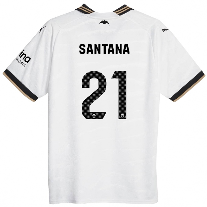 Niño Fútbol Camiseta Ismael Santana #21 Blanco 1ª Equipación 2023/24