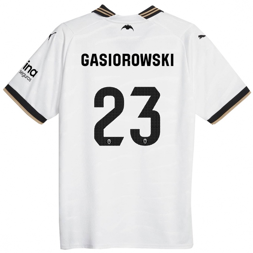 Niño Fútbol Camiseta Yarek Gasiorowski #23 Blanco 1ª Equipación 2023/24