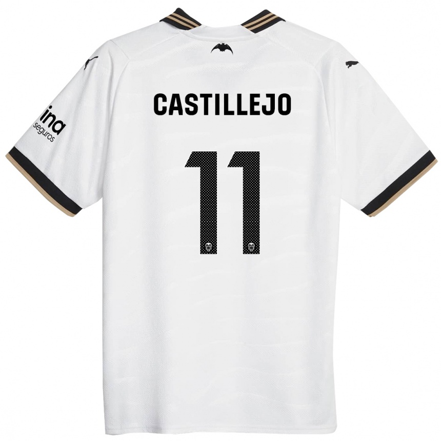 Niño Fútbol Camiseta Samu Castillejo #11 Blanco 1ª Equipación 2023/24