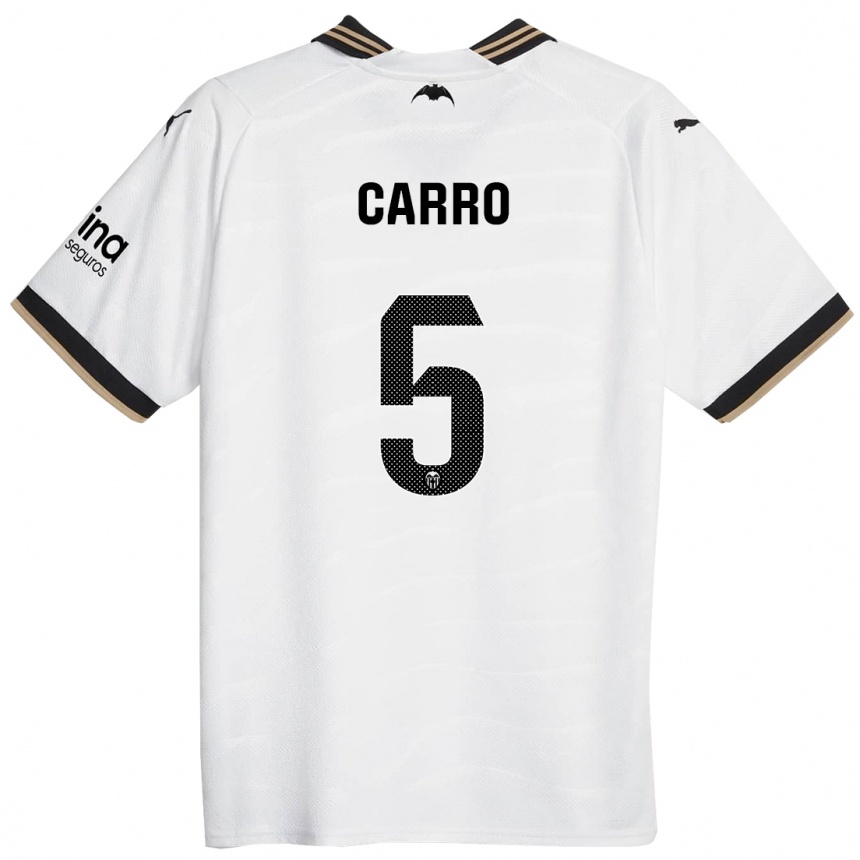 Niño Fútbol Camiseta Marta Carro #5 Blanco 1ª Equipación 2023/24
