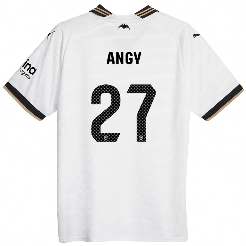 Niño Fútbol Camiseta Angy #27 Blanco 1ª Equipación 2023/24