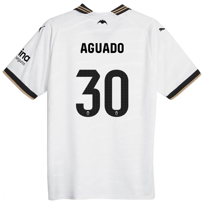 Niño Fútbol Camiseta Julia Aguado #30 Blanco 1ª Equipación 2023/24