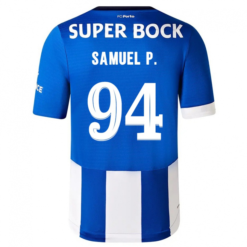 Niño Fútbol Camiseta Samuel #94 Azul Blanco 1ª Equipación 2023/24