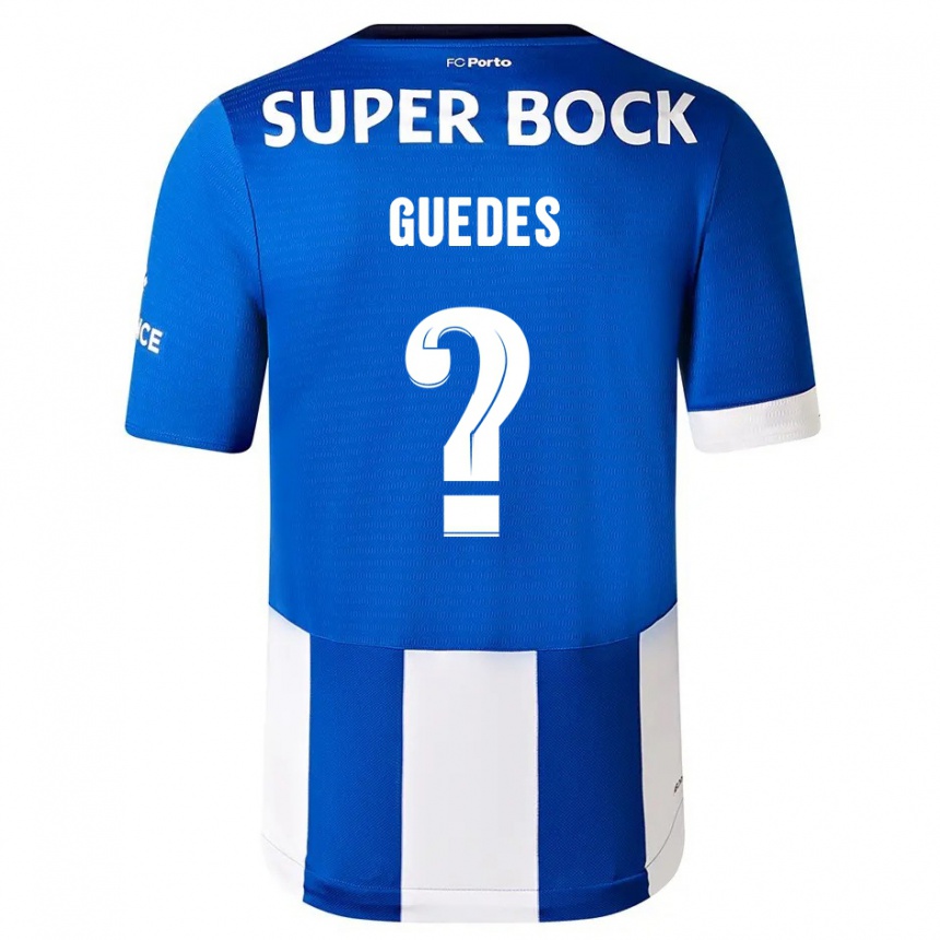 Niño Fútbol Camiseta Gui Guedes #0 Azul Blanco 1ª Equipación 2023/24