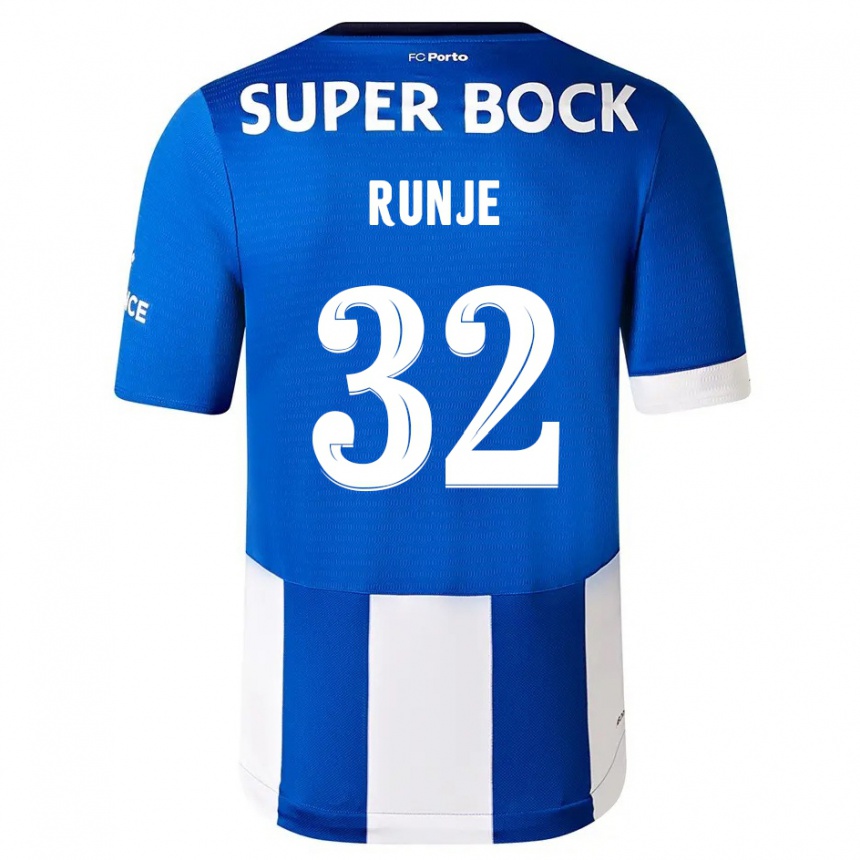 Niño Fútbol Camiseta Roko Runje #32 Azul Blanco 1ª Equipación 2023/24