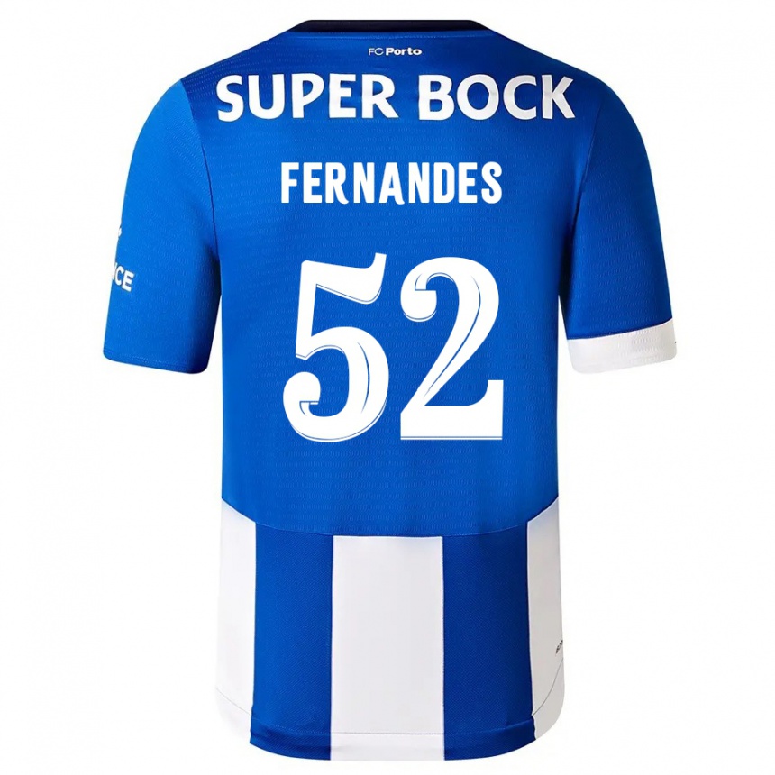 Niño Fútbol Camiseta Martim Fernandes #52 Azul Blanco 1ª Equipación 2023/24