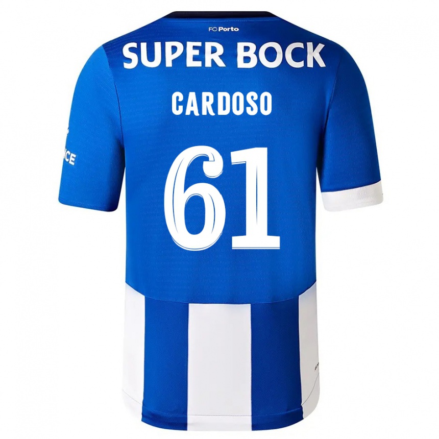 Niño Fútbol Camiseta Ivan Cardoso #61 Azul Blanco 1ª Equipación 2023/24