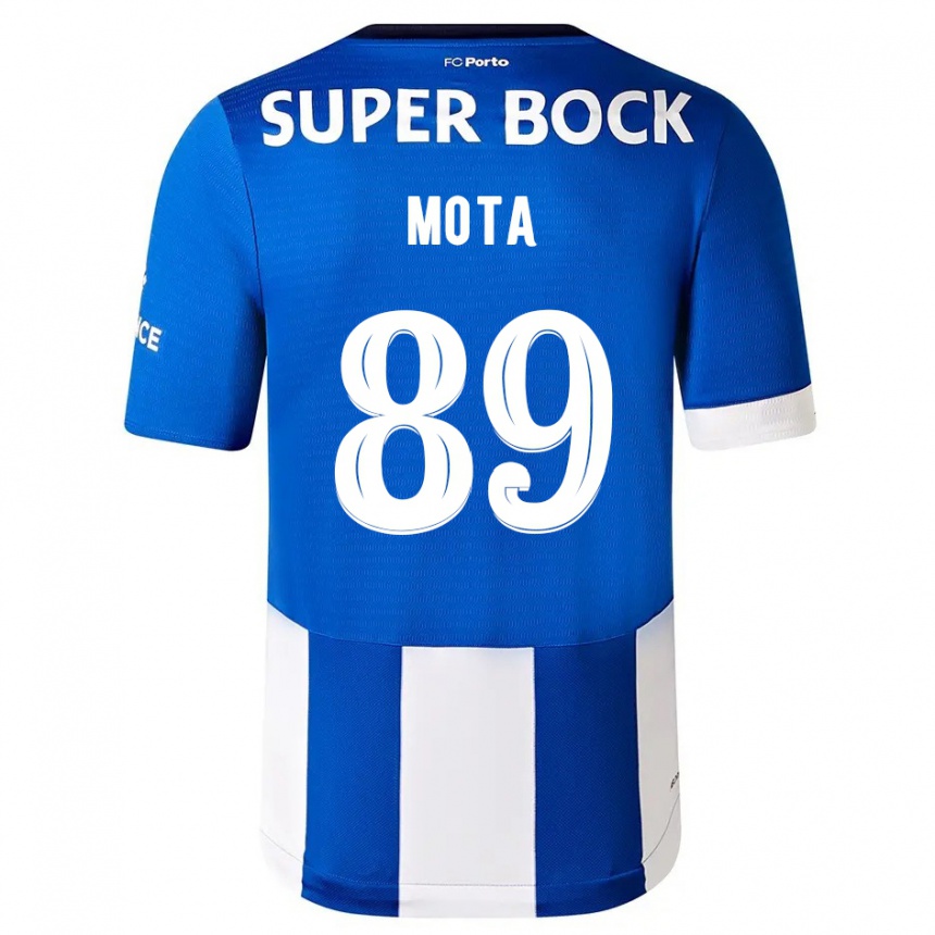 Niño Fútbol Camiseta Luís Mota #89 Azul Blanco 1ª Equipación 2023/24