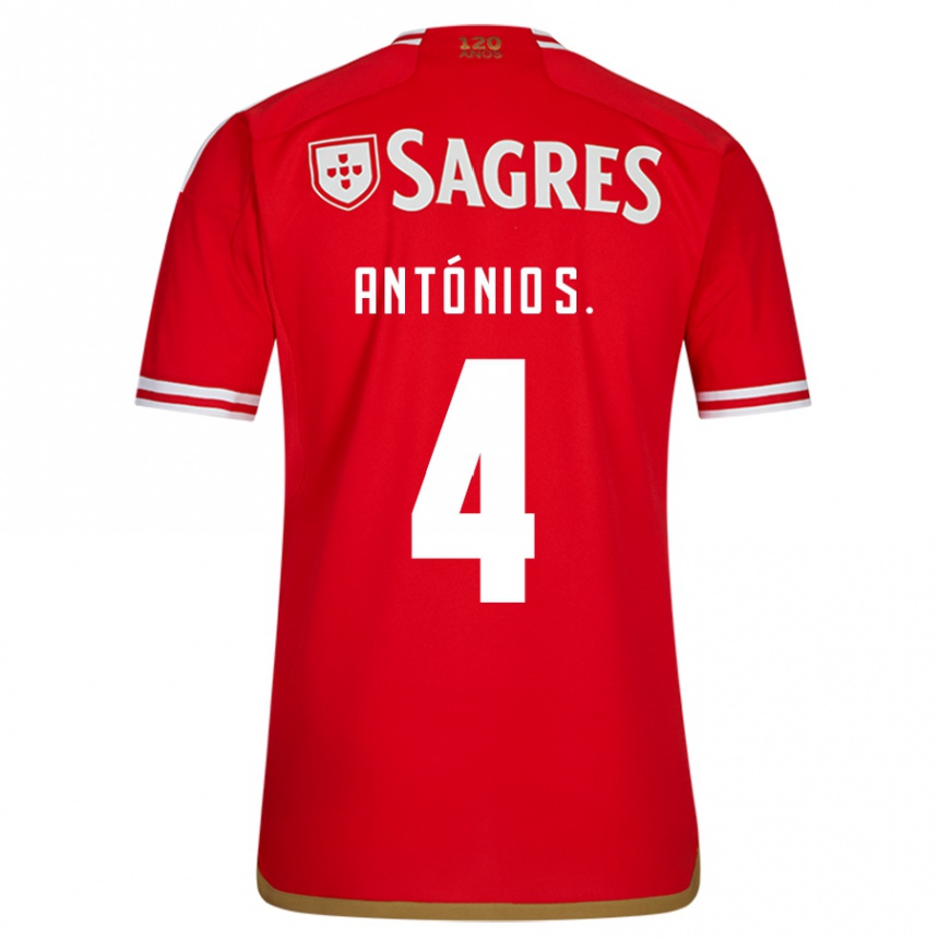 Niño Fútbol Camiseta António Silva #4 Rojo 1ª Equipación 2023/24