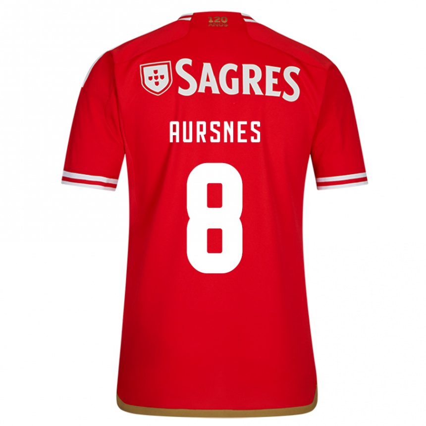 Niño Fútbol Camiseta Fredrik Aursnes #8 Rojo 1ª Equipación 2023/24