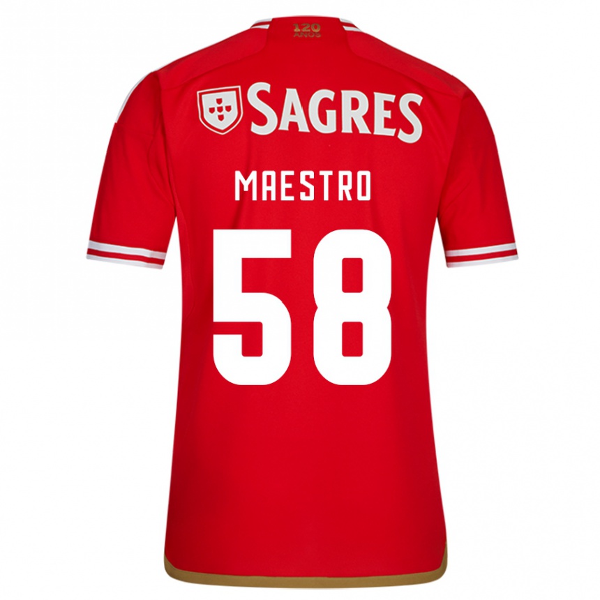 Niño Fútbol Camiseta Maestro #58 Rojo 1ª Equipación 2023/24