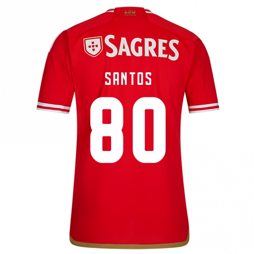 Niño Fútbol Camiseta Pedro Santos #80 Rojo 1ª Equipación 2023/24