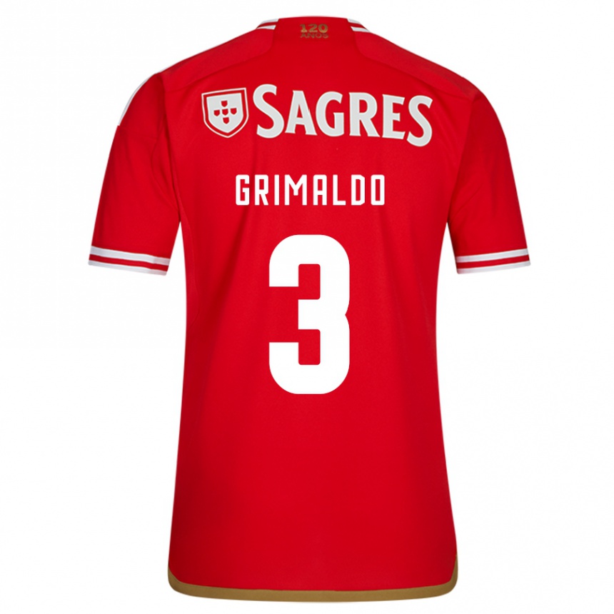 Niño Fútbol Camiseta Alejandro Grimaldo #3 Rojo 1ª Equipación 2023/24