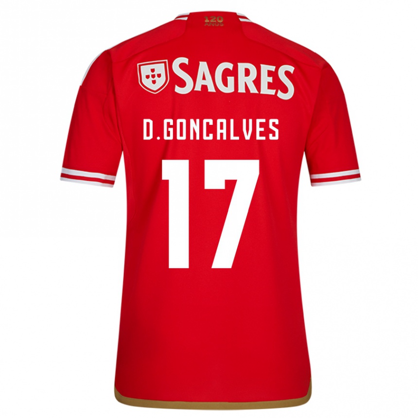 Niño Fútbol Camiseta Diogo Goncalves #17 Rojo 1ª Equipación 2023/24