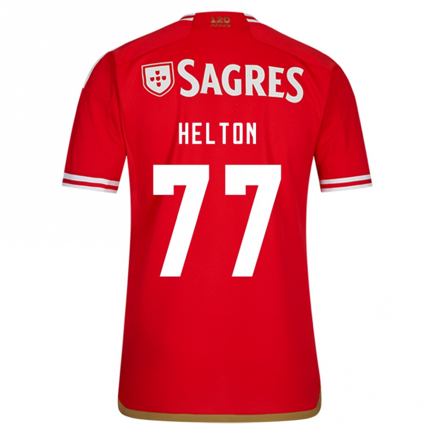 Niño Fútbol Camiseta Helton Leite #77 Rojo 1ª Equipación 2023/24
