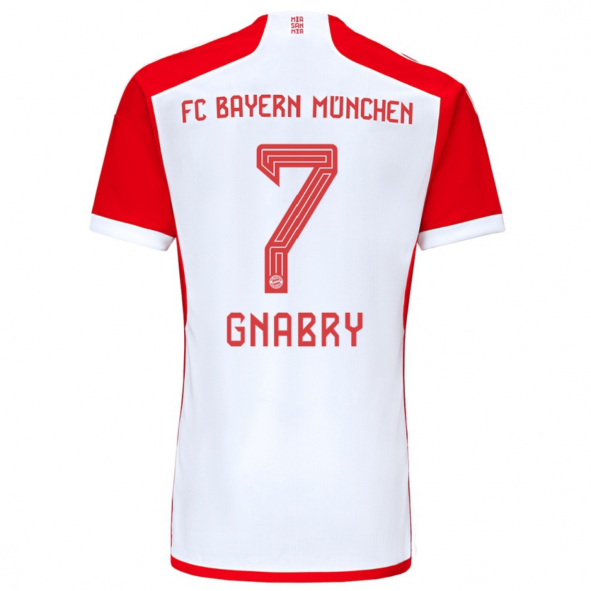 Niño Fútbol Camiseta Serge Gnabry #7 Rojo Blanco 1ª Equipación 2023/24