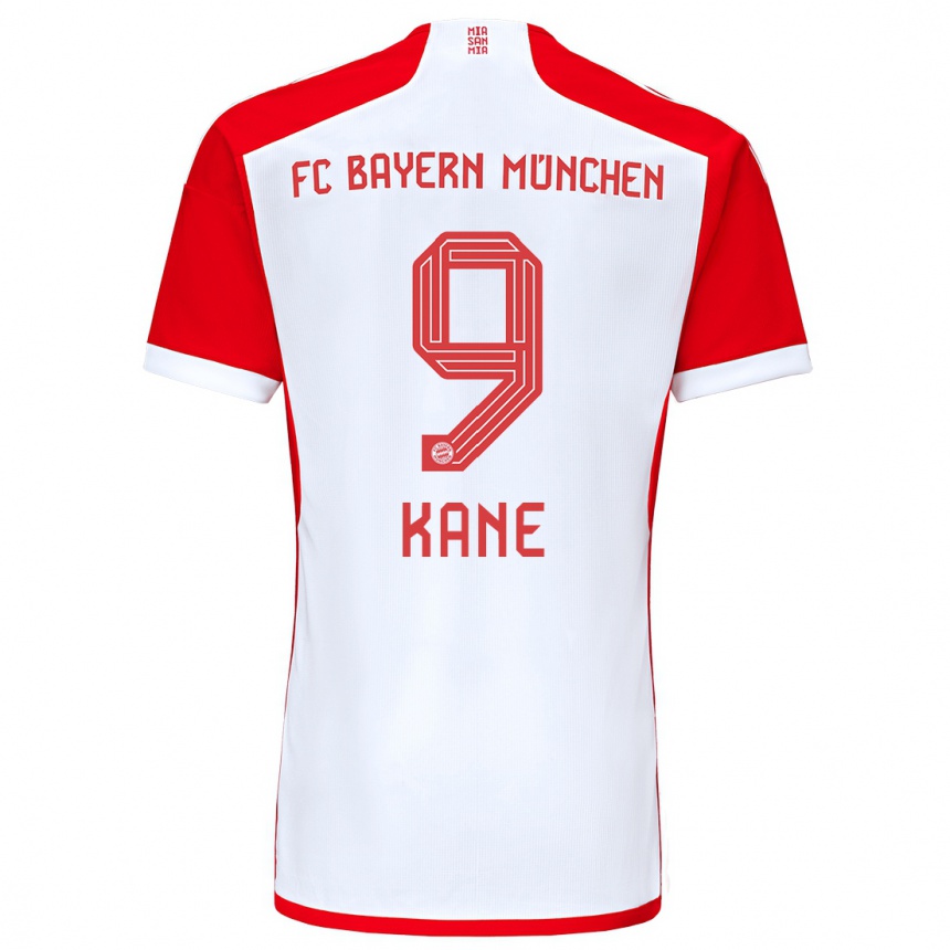 Niño Fútbol Camiseta Harry Kane #9 Rojo Blanco 1ª Equipación 2023/24