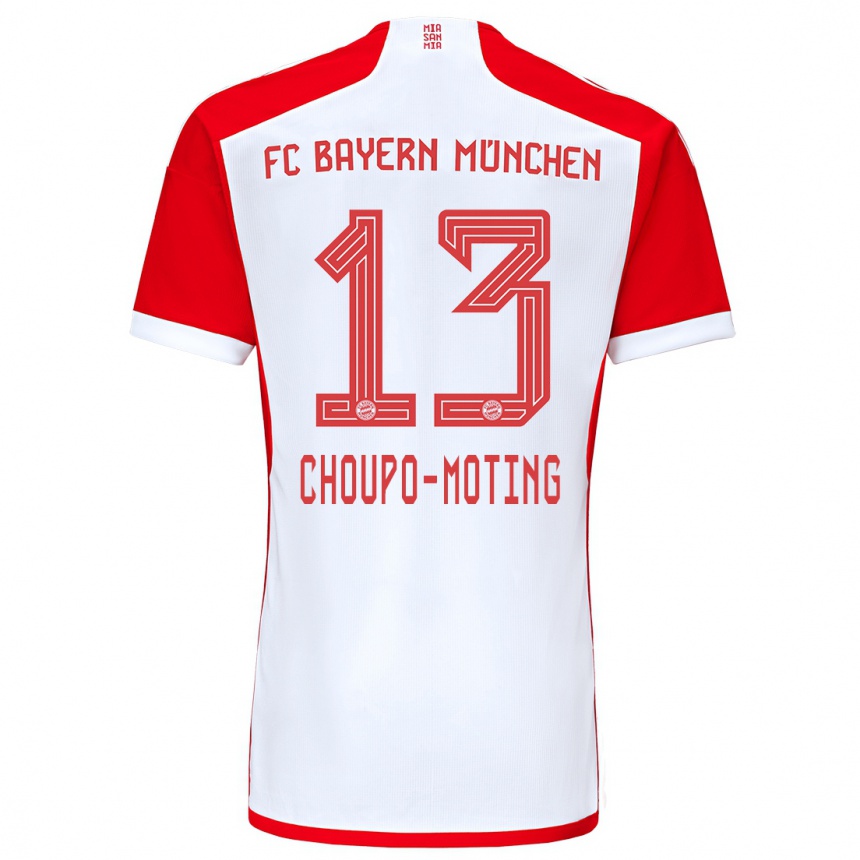 Niño Fútbol Camiseta Eric Maxim Choupo-Moting #13 Rojo Blanco 1ª Equipación 2023/24