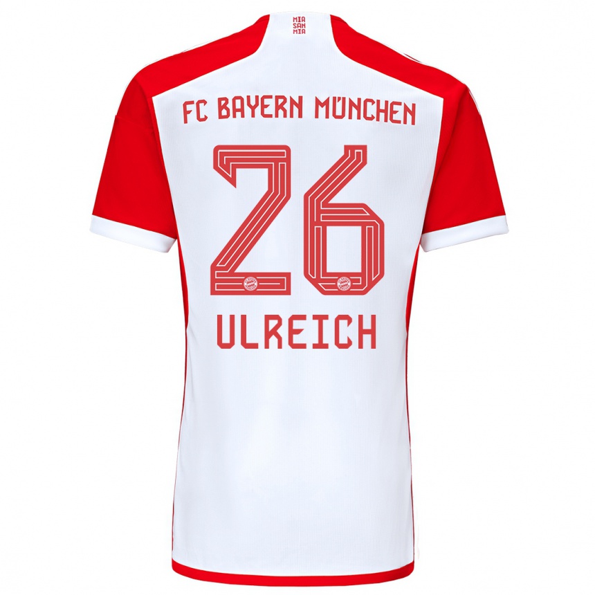 Niño Fútbol Camiseta Sven Ulreich #26 Rojo Blanco 1ª Equipación 2023/24