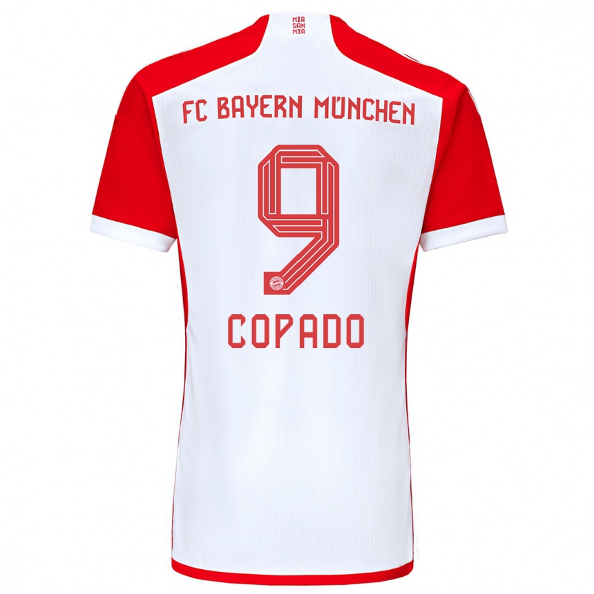 Niño Fútbol Camiseta Lucas Copado #9 Rojo Blanco 1ª Equipación 2023/24