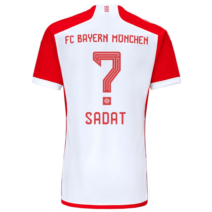 Niño Fútbol Camiseta Mudaser Sadat #0 Rojo Blanco 1ª Equipación 2023/24