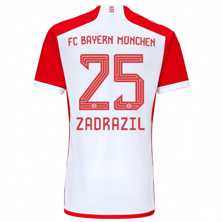 Niño Fútbol Camiseta Sarah Zadrazil #25 Rojo Blanco 1ª Equipación 2023/24