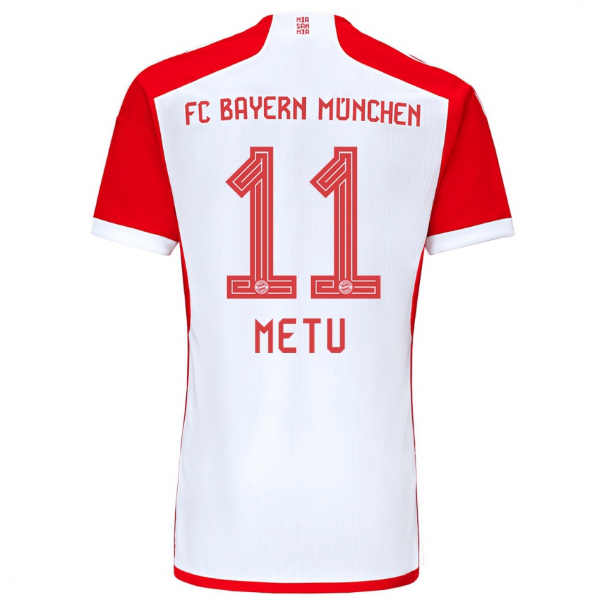 Niño Fútbol Camiseta Emilian Metu #11 Rojo Blanco 1ª Equipación 2023/24