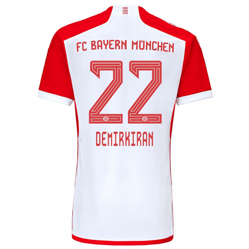 Niño Fútbol Camiseta Ediz Demirkiran #22 Rojo Blanco 1ª Equipación 2023/24