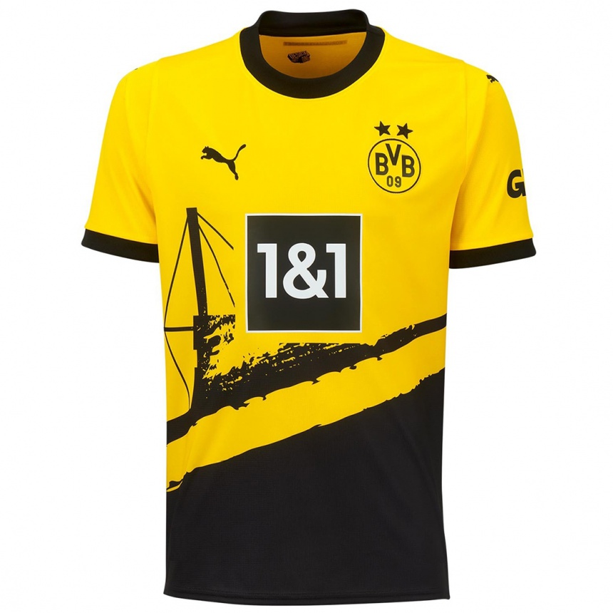 Niño Fútbol Camiseta Jaden Korzynietz #5 Amarillo 1ª Equipación 2023/24