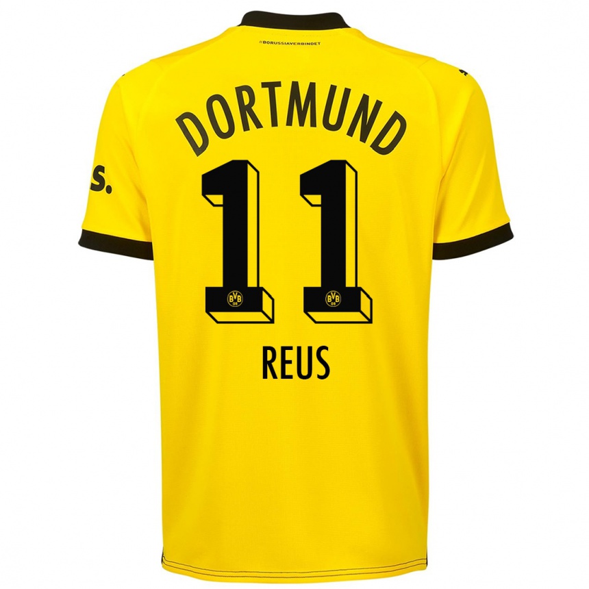 Niño Fútbol Camiseta Marco Reus #11 Amarillo 1ª Equipación 2023/24