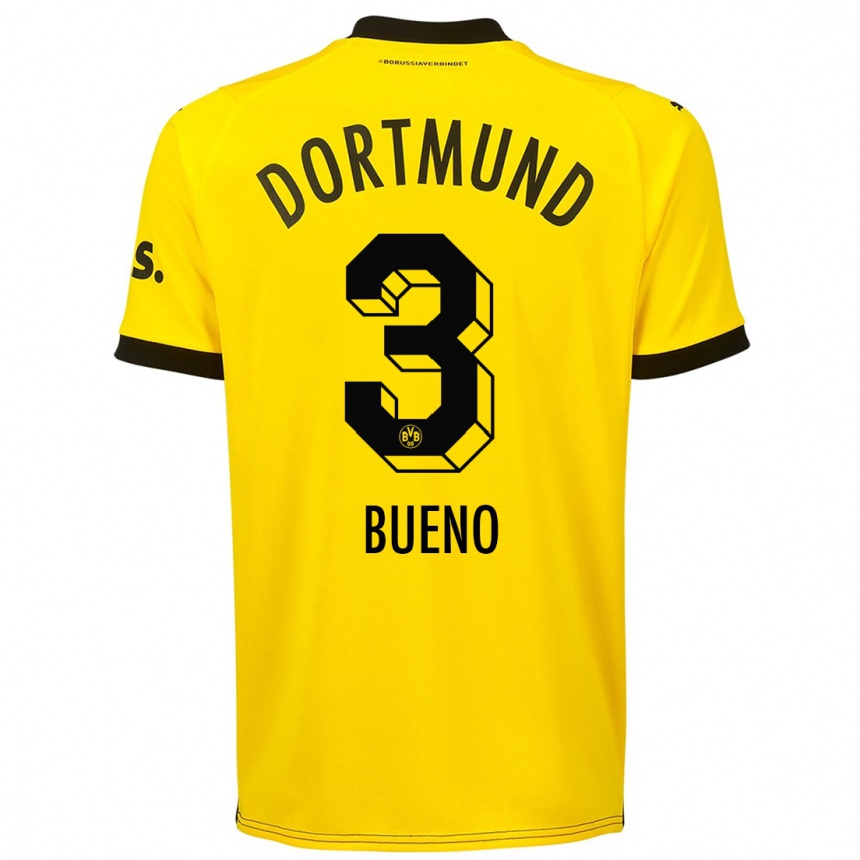 Niño Fútbol Camiseta Guille Bueno #3 Amarillo 1ª Equipación 2023/24