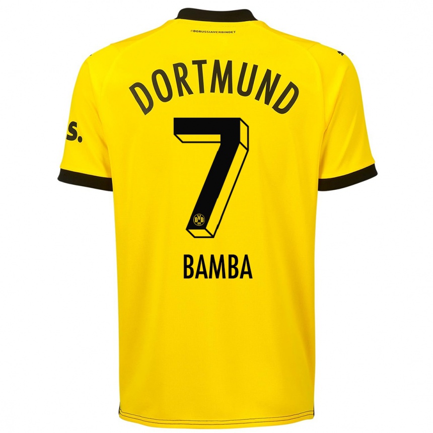 Niño Fútbol Camiseta Samuel Bamba #7 Amarillo 1ª Equipación 2023/24